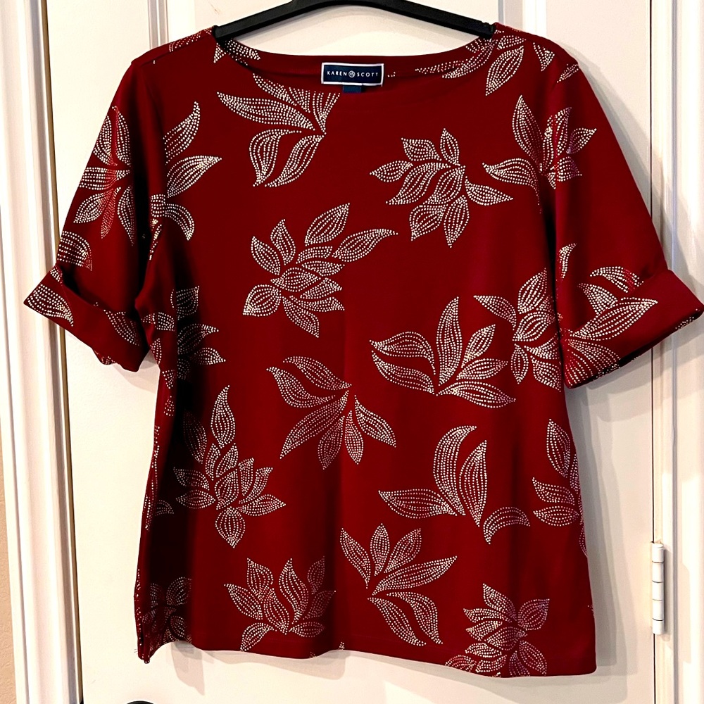 KAREN SCOTT top blouse 👚XL